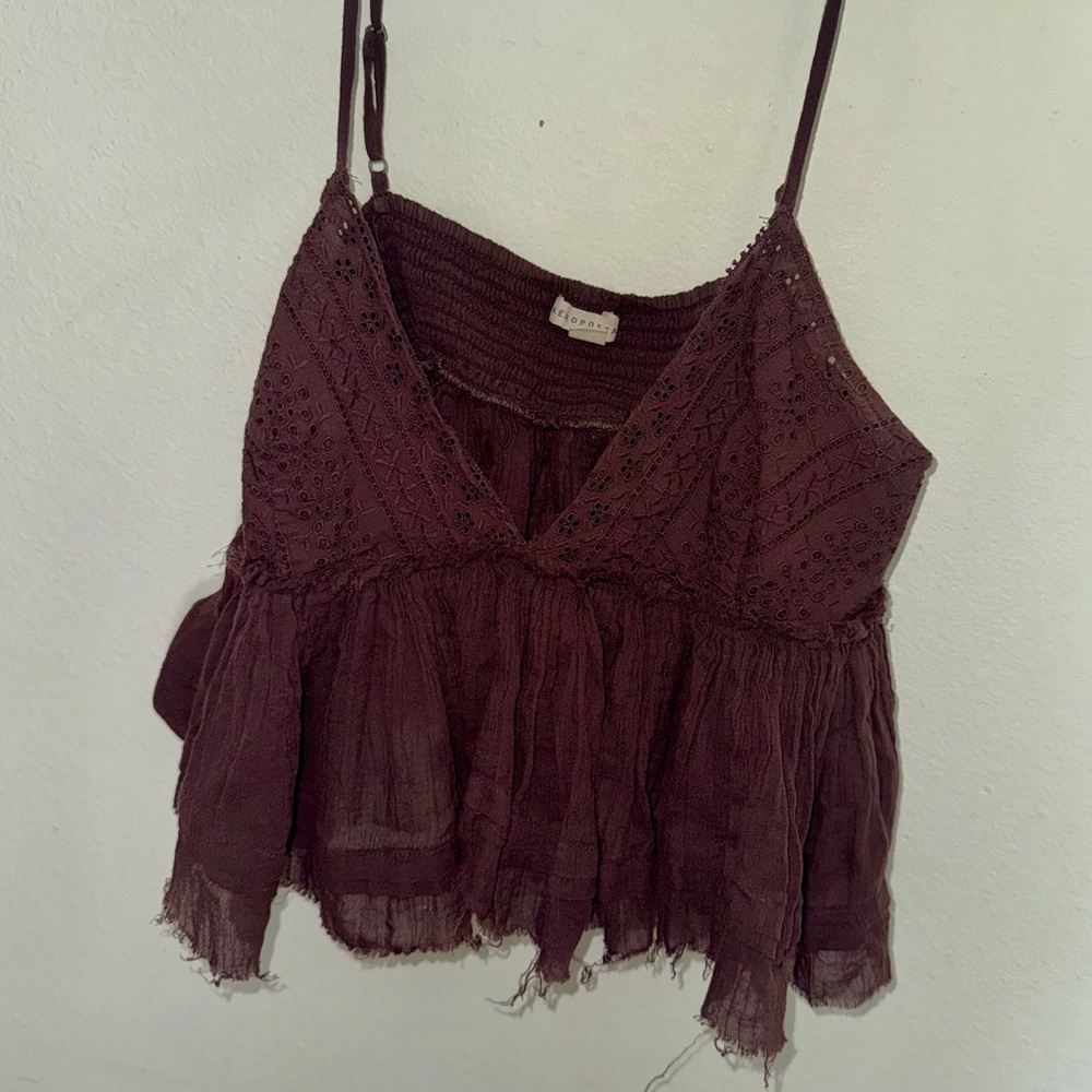 Aeropostale Dark Brown Lace tank